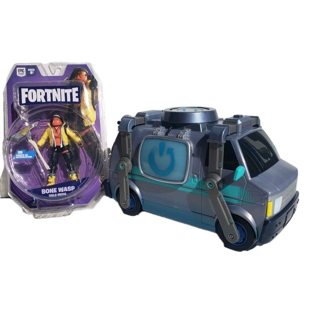 Fortnite Deluxe Feature Vehicle Reboot Van Works & Bone Wasp Solo Mode Figure